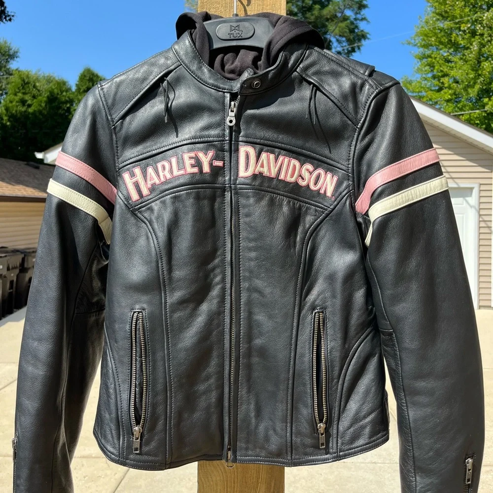 Harley Davidson Leather Jacket. Like new condition. Zip out lining. - Picture 2 of 4